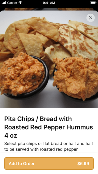 Pita Place iPhone screenshot 2 - Food & Drink app