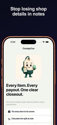 Consignment Tracker: Cue screenshot 1