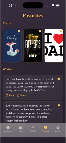 Fathers Day Ecards Greetings iPhone screenshot