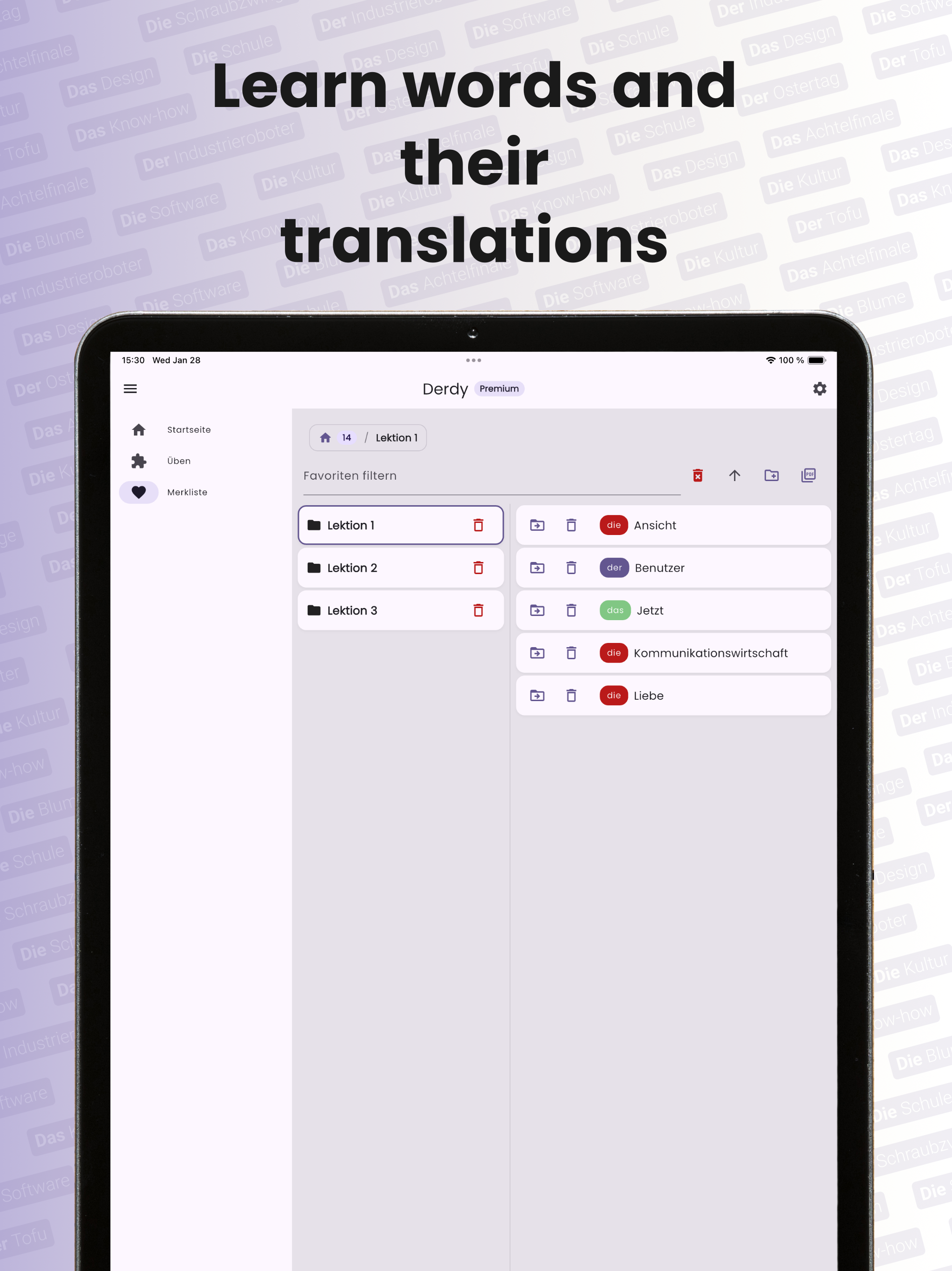 Derdy: Learn German articles screenshot 12