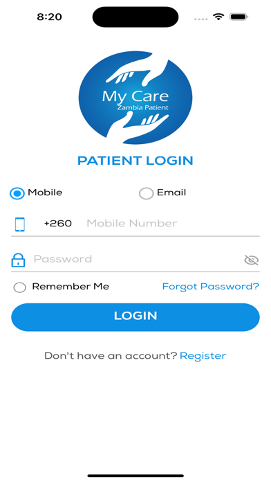 MyCare ZM Patient Screenshot