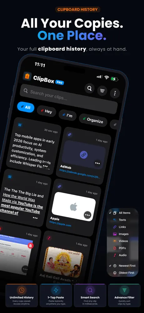 ClipBox &ndash; Copy & Paste Manager 剪贴板管理器应用截图