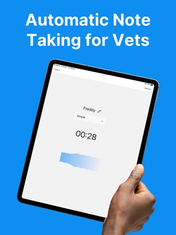 VetNotes - AI Scribe for Vets iPad screenshot
