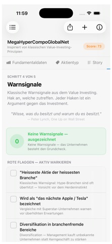 Scanvestment screenshot