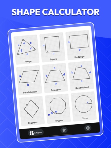Geometry Shape Calculators iPad screenshot