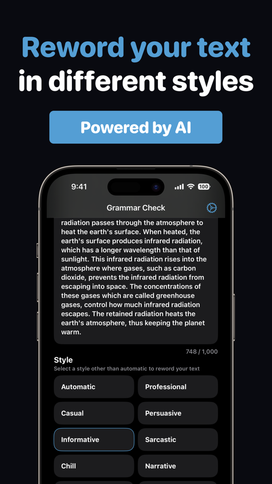 #1. AI Grammar Check: AI Writer (iOS) بواسطة: INNOVATIVE DIGITAL TECHNOLOGIES LIMITED