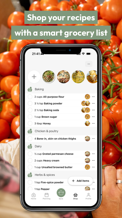 Screenshot #3 pour RecipeMind, Recipe & Meal plan