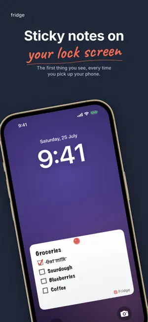 Fridge: Lock Screen Notes screenshot 1