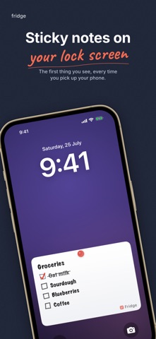 Fridge: Lock Screen Notes Screenshot 1 of 7