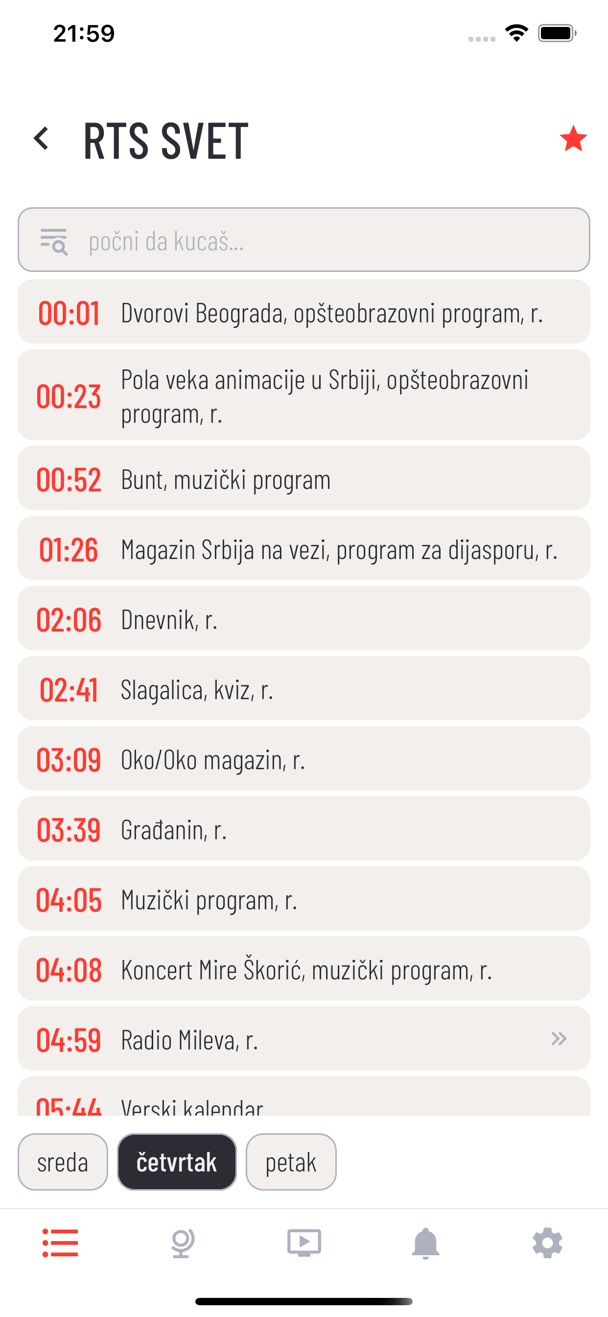 TV program