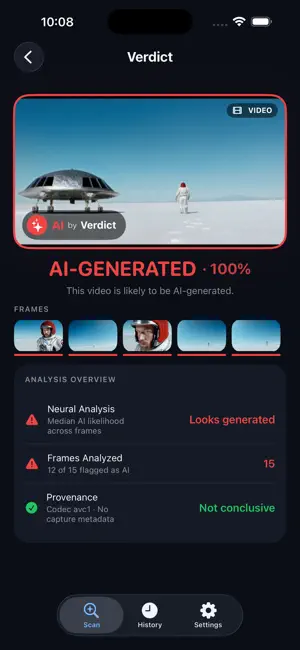 Verdict: AI Image Detector screenshot 3