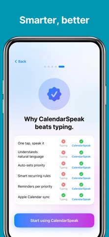 CalendarSpeak: Voice Planner iPhone screenshot