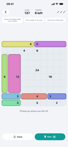 Shikaku — Logic Puzzle iPhone screenshot
