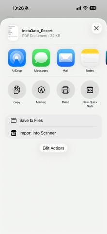 IG Data screenshot