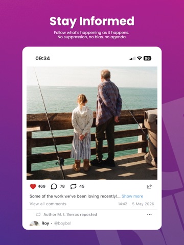 UpScrolled iPad screenshot