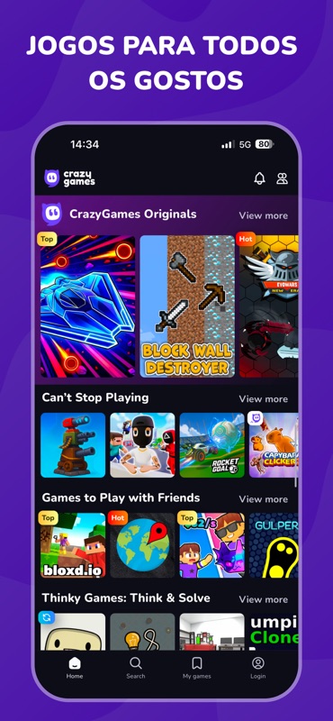 CrazyGames: Mais de 1500+Jogos screenshot 4