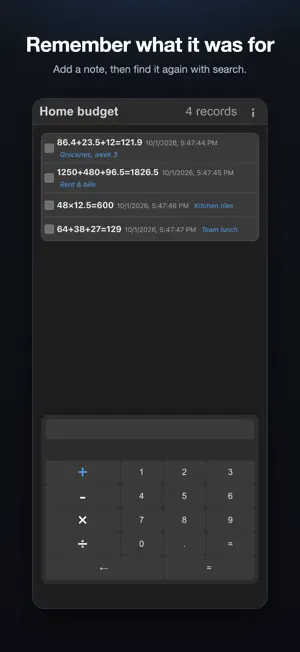 CalcStory: Itemized Calculator screenshot 4