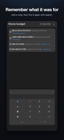 CalcStory: Itemized Calculator Screenshot 4 of 6