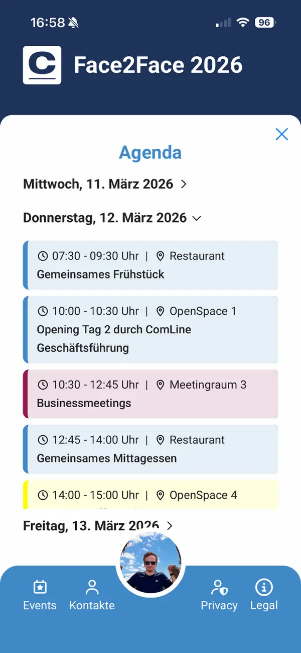 Screenshot #3 pour ComLine GmbH Events