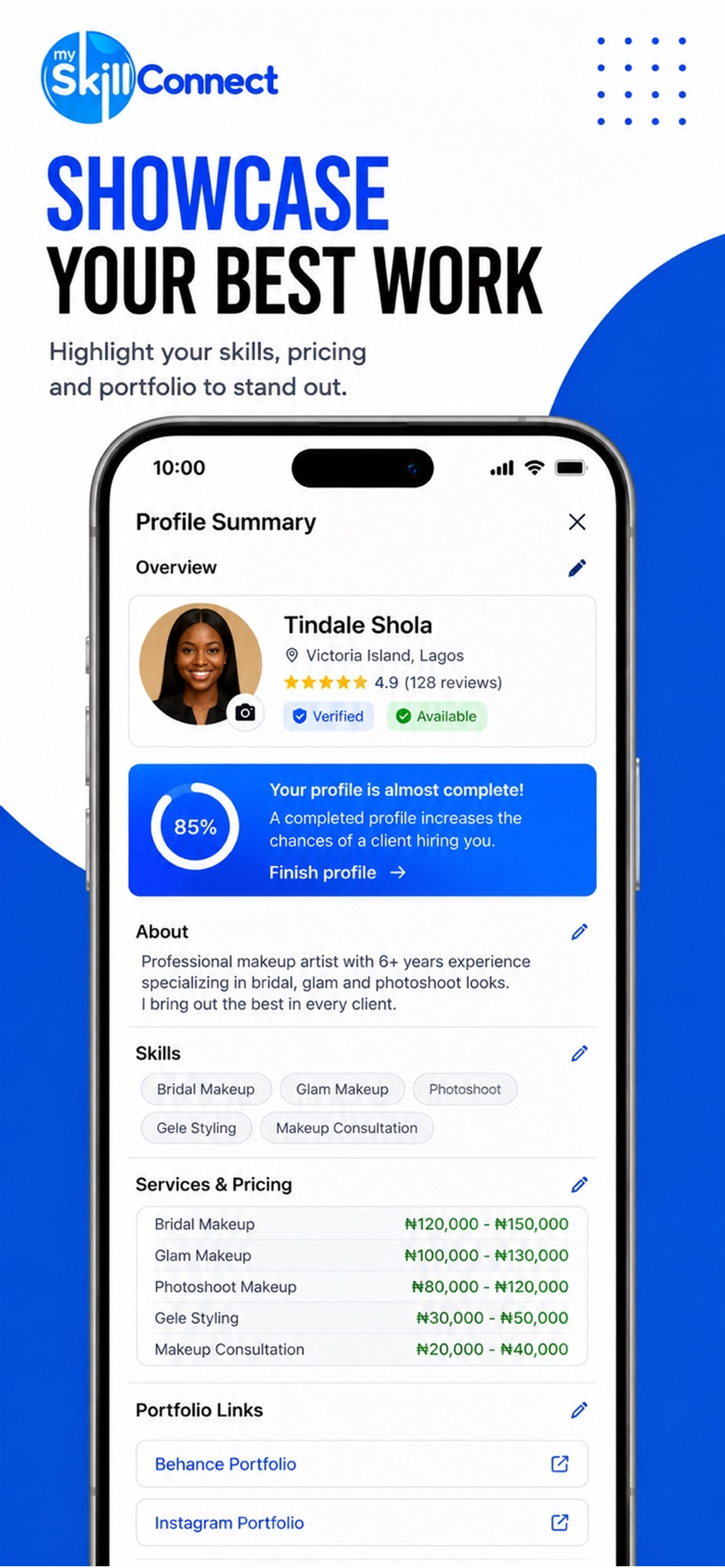 SkillConnect: Hire Creatives screenshot 2