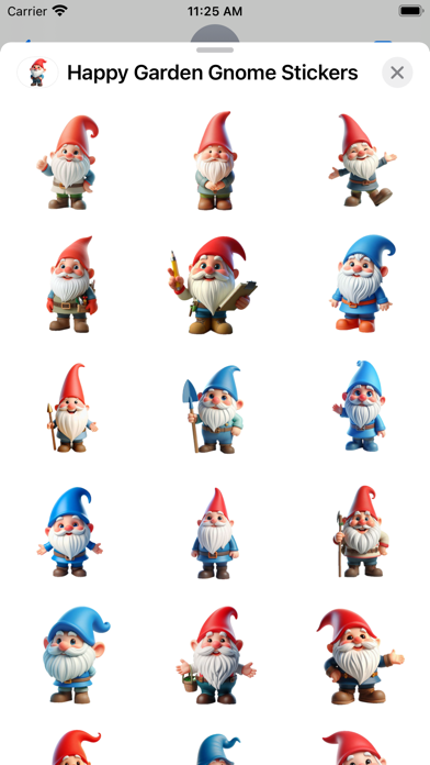 Screenshot 1 of Happy Garden Gnome Stickers App