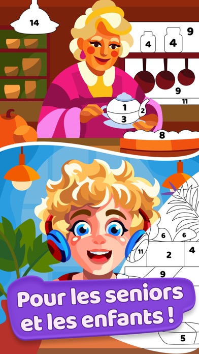Screenshot #1 pour Gallery: Jeux de coloriage