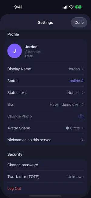 Haven - Self-Hosted Chat screenshot 2