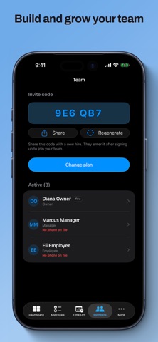 Punch: Shift Tracker iPhone screenshot