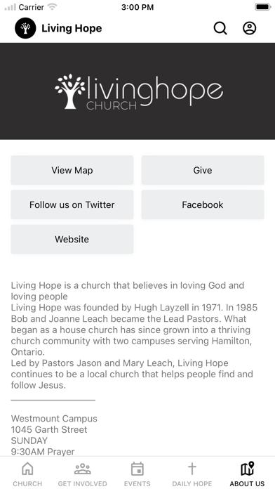 Living Hope Church Hamilton Screenshot