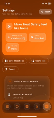 Heat Safety Pro iPhone screenshot