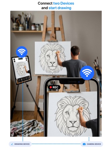 TraceBeam: Draw on Big Canvas