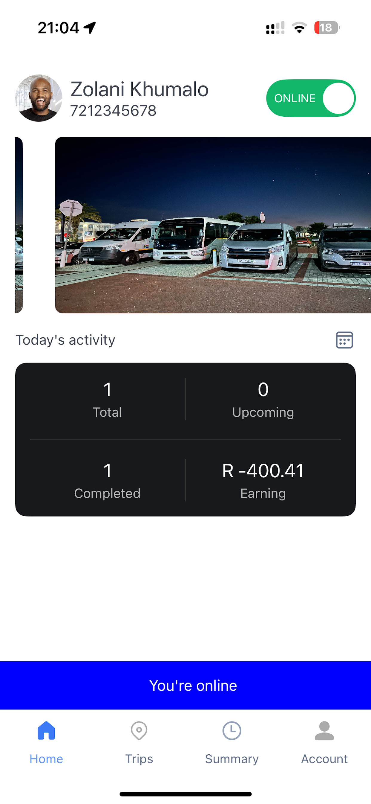 Garden Route Driver App