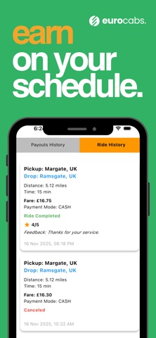 Eurocabs Driver screenshot