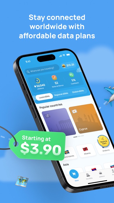 eSIMo: Travel eSIM & Calls screenshot