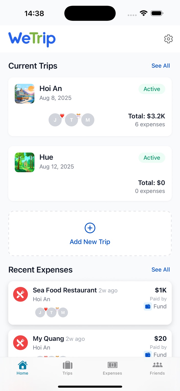 WeTrip – Share & Split Costs iphone screenshot 1