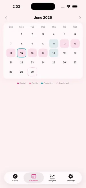 Maia: Period & Cycle Tracker screenshot 3