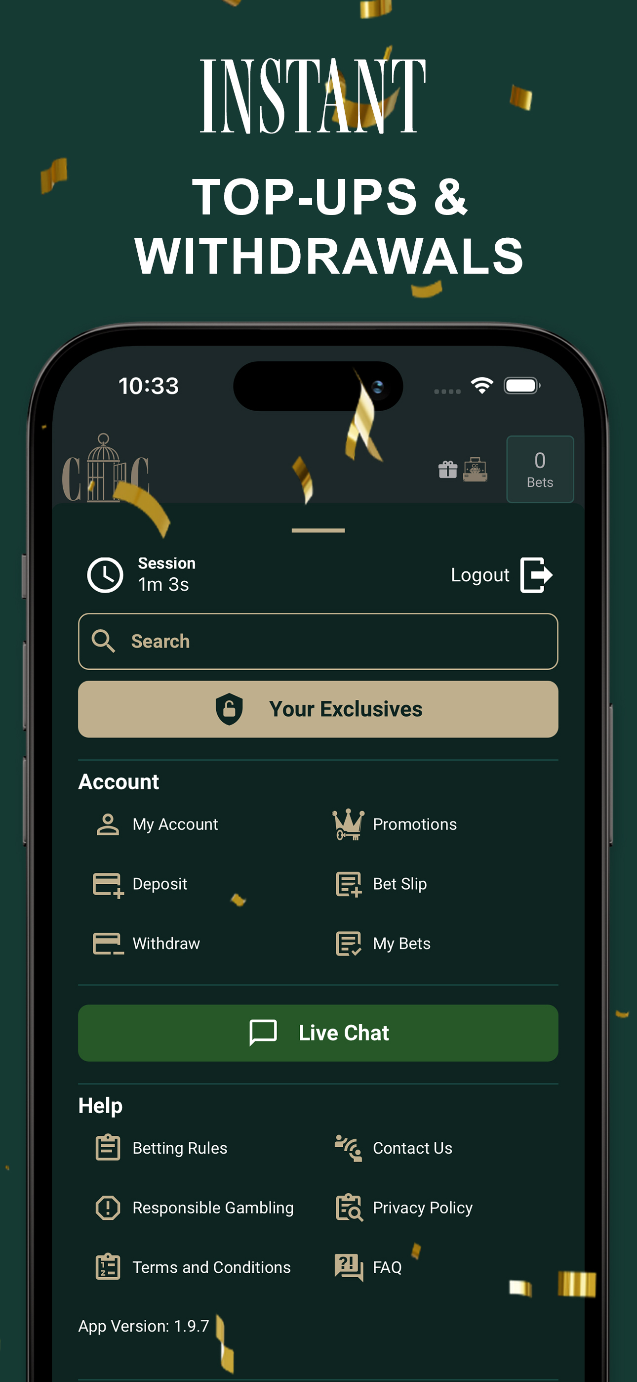CashCage - Bet Racing & Sports