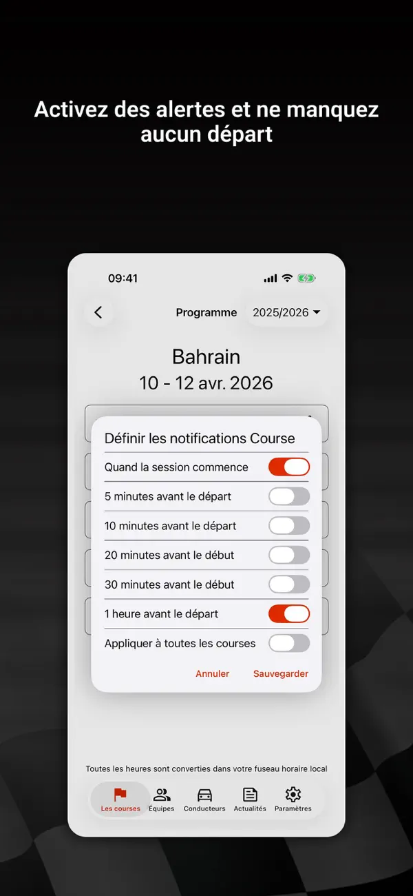 Screenshot #3 pour Formule 2026 Calendrier
