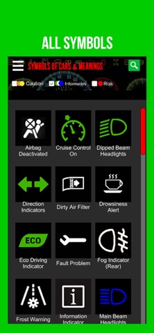 Symbols of Cars and Meanings iPhone screenshot