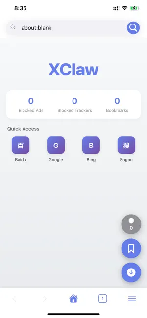 XClaw Browser - Clean, Cast screenshot 1