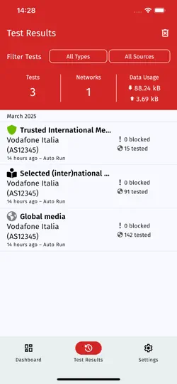 Screenshot von News Media Scan auf dem iPhone 2
