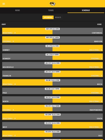 Chapel Hill Tigers iPad screenshot