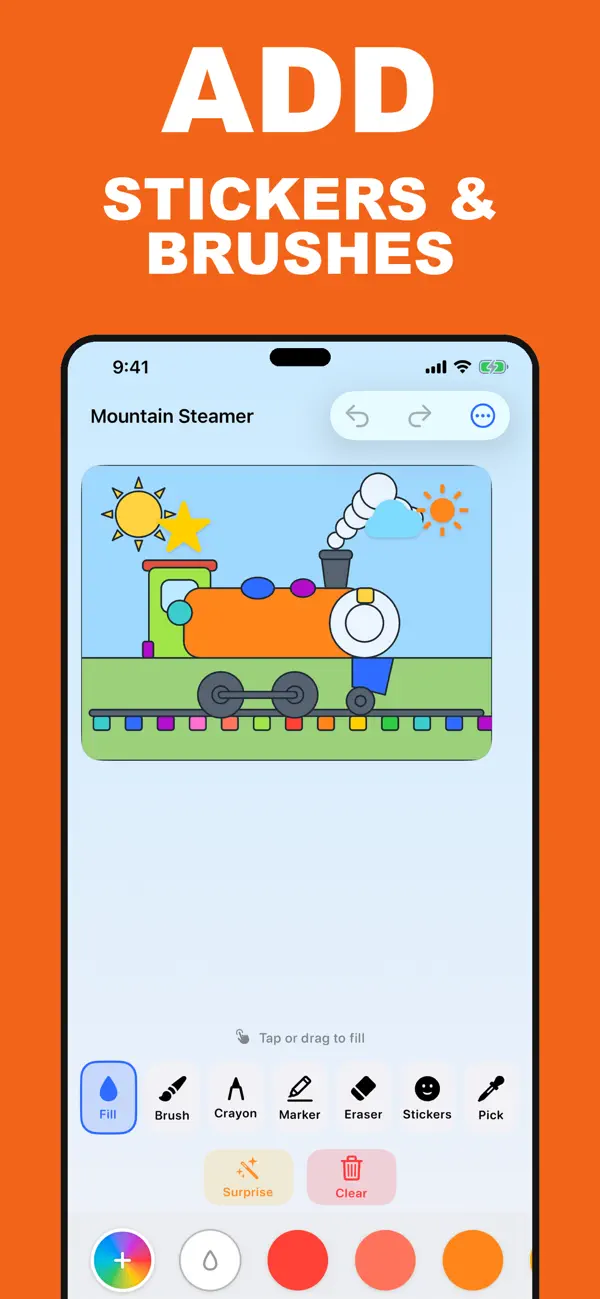 Screenshot #1 pour Train Coloring Book Kids