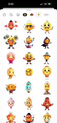 Juggling Lantern Stickers screenshot