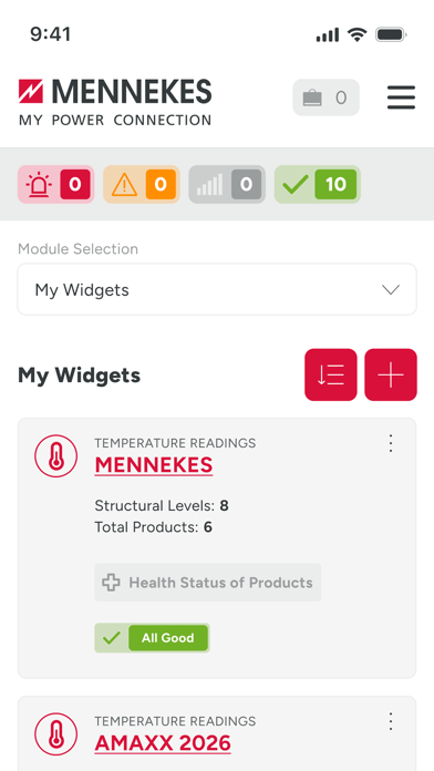 MENNEKES ONE Industrial Cloud iPhone screenshot