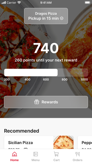 Dragos Pizza iPhone screenshot 1 - Food & Drink app