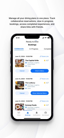 Ready to Dine iPhone screenshot