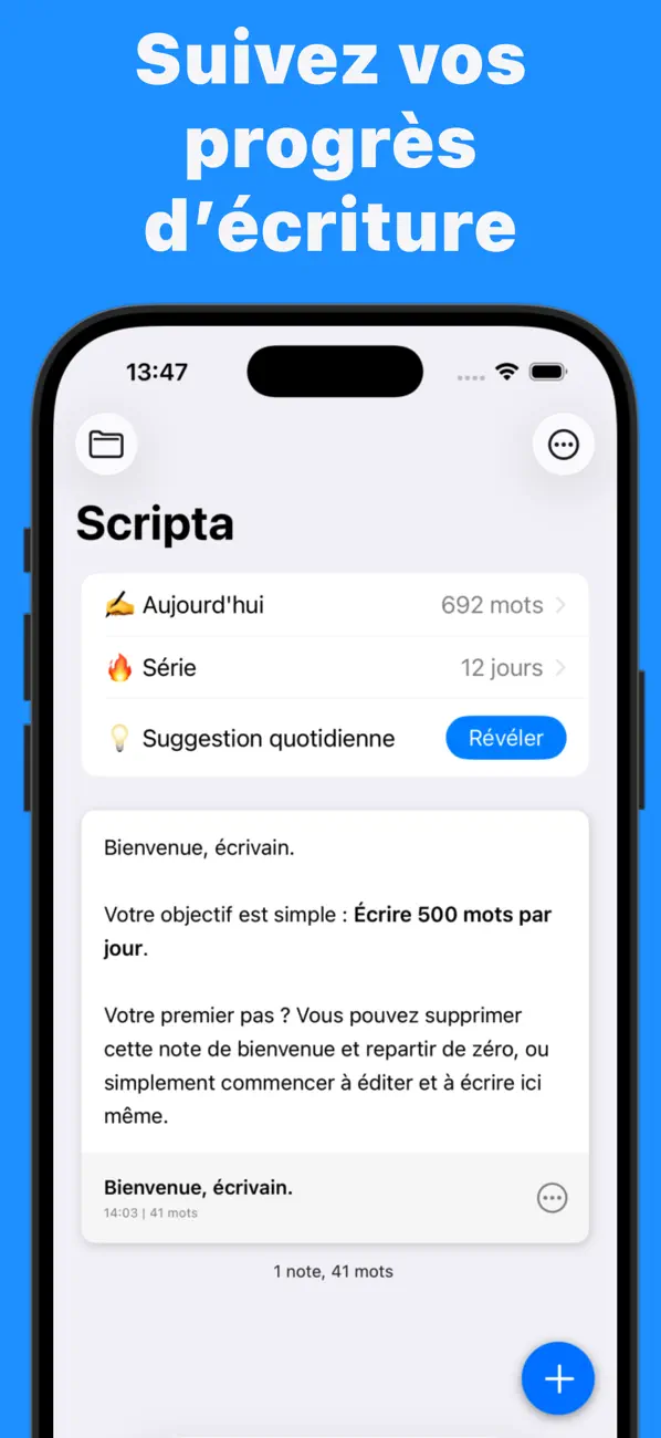 Screenshot #3 pour Écrire chaque jour - Scripta