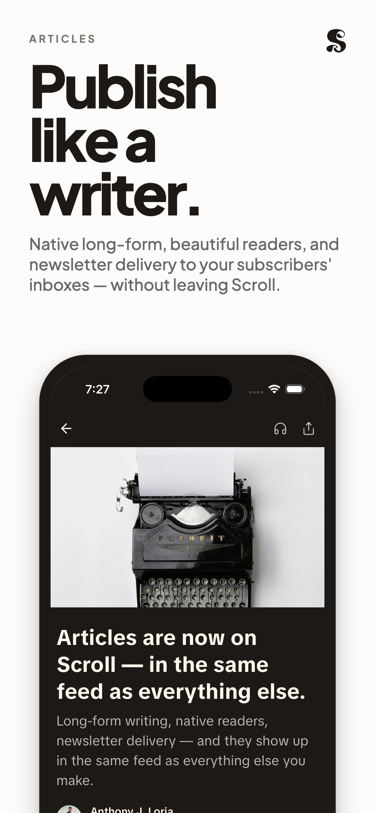 Scroll: Video, Podcasts, Write