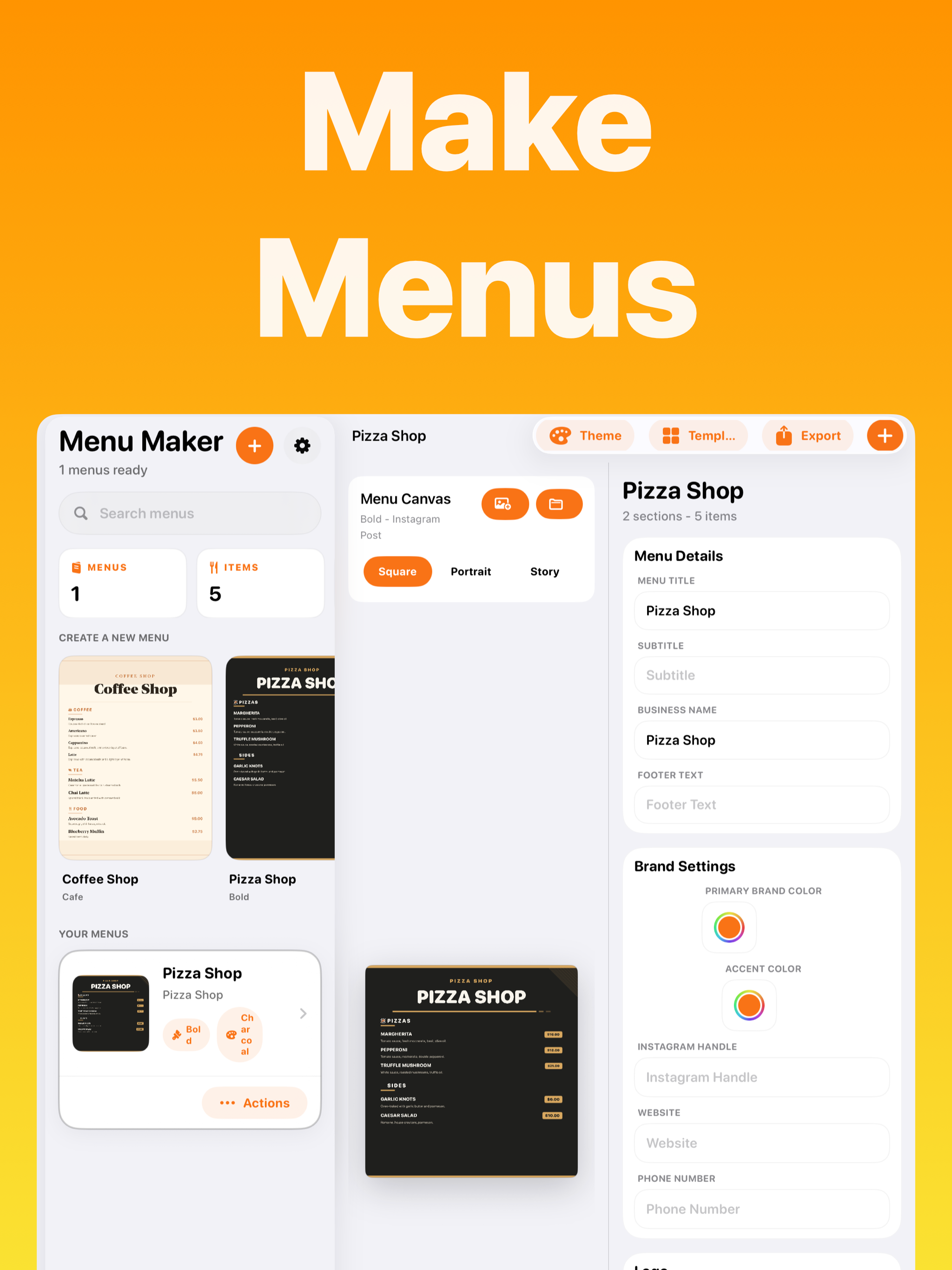 Menu Maker+ screenshot 8